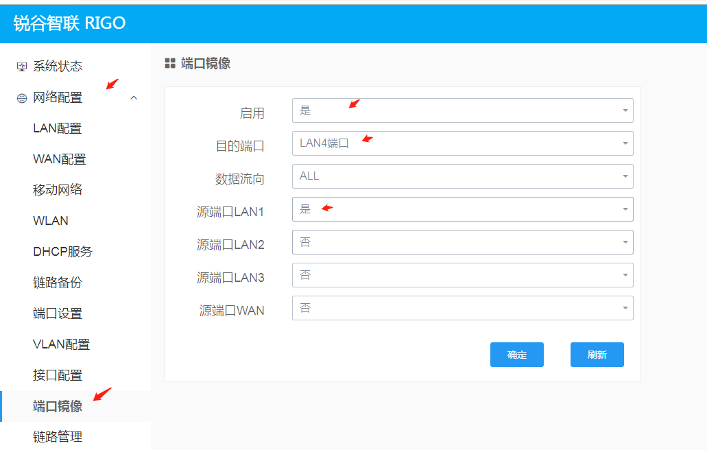 銳谷工業(yè)路由器端口鏡像怎么使用？